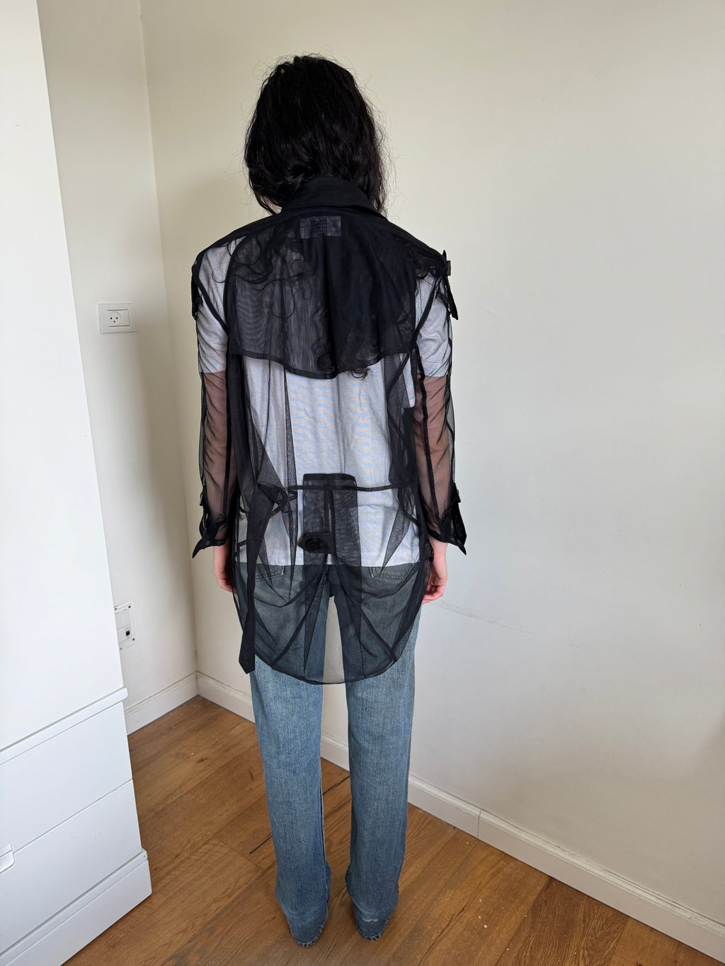 Anrealage S/S2022 “Dimension Tulle Trench Coat