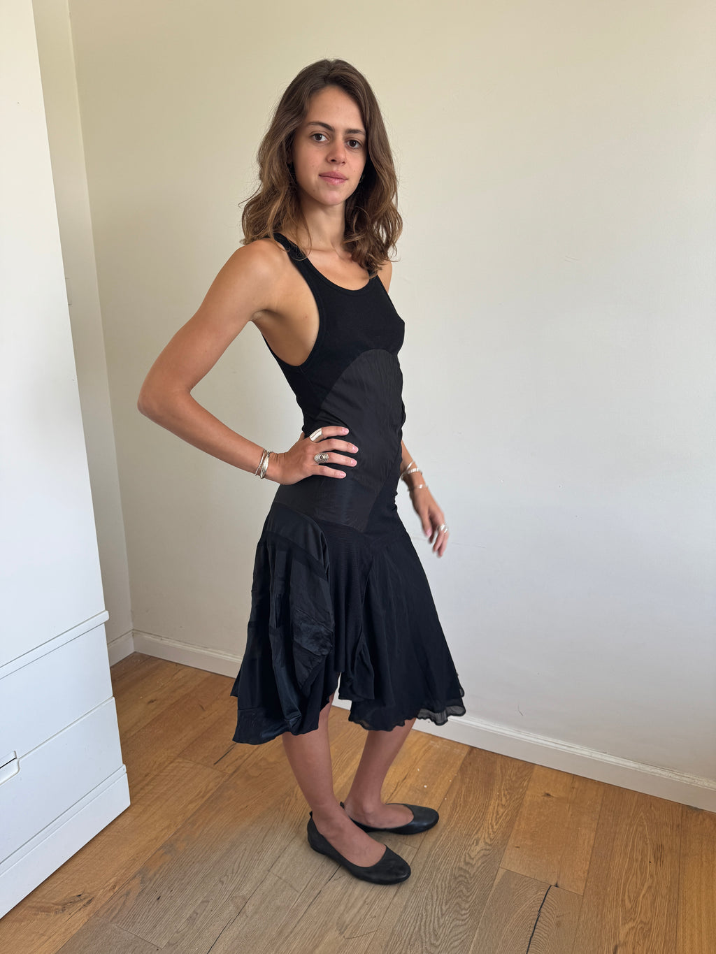 Sacai Asymmetric Tank Top Dress