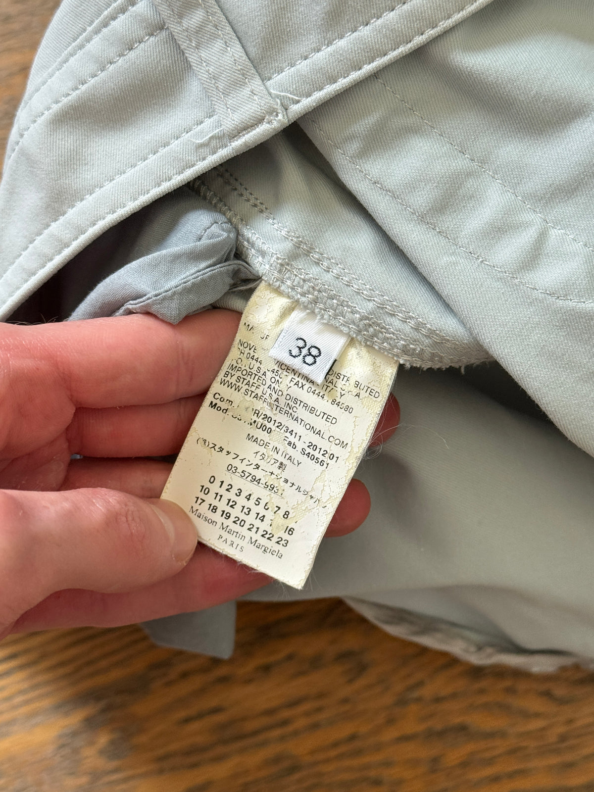 Maison Margiela 1 Light Blue Stretch Shorts
