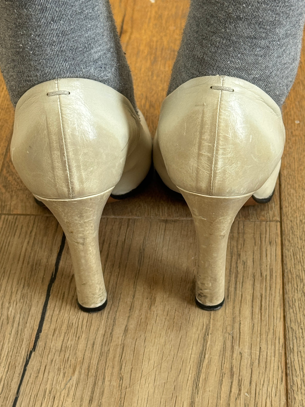 Maison Margiela “Replica” 22 White “Worn” Heels