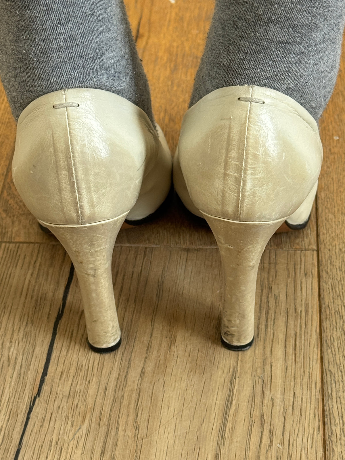 Maison Margiela “Replica” 22 White “Worn” Heels