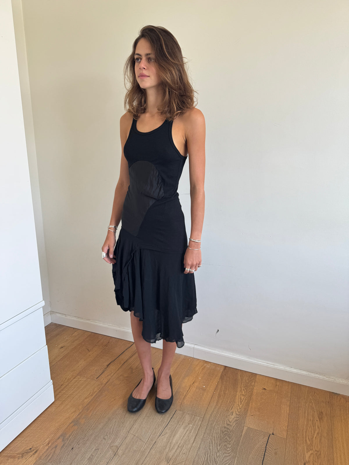 Sacai Asymmetric Tank Top Dress