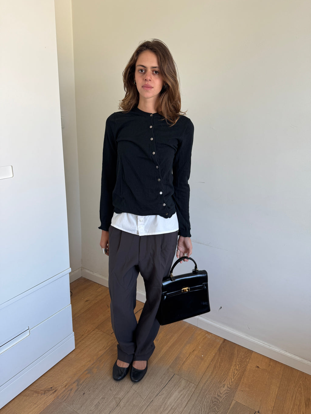 Atsuro Tayama Asymmetric From And Back Button Cardigan