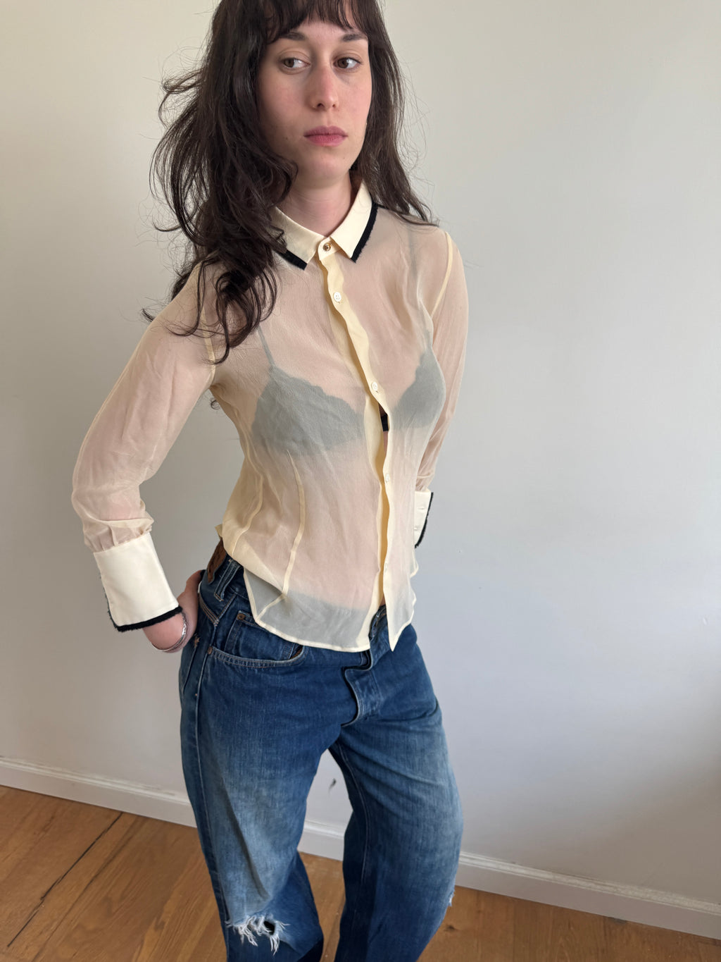 Undercover Sheer Diamond Shirt