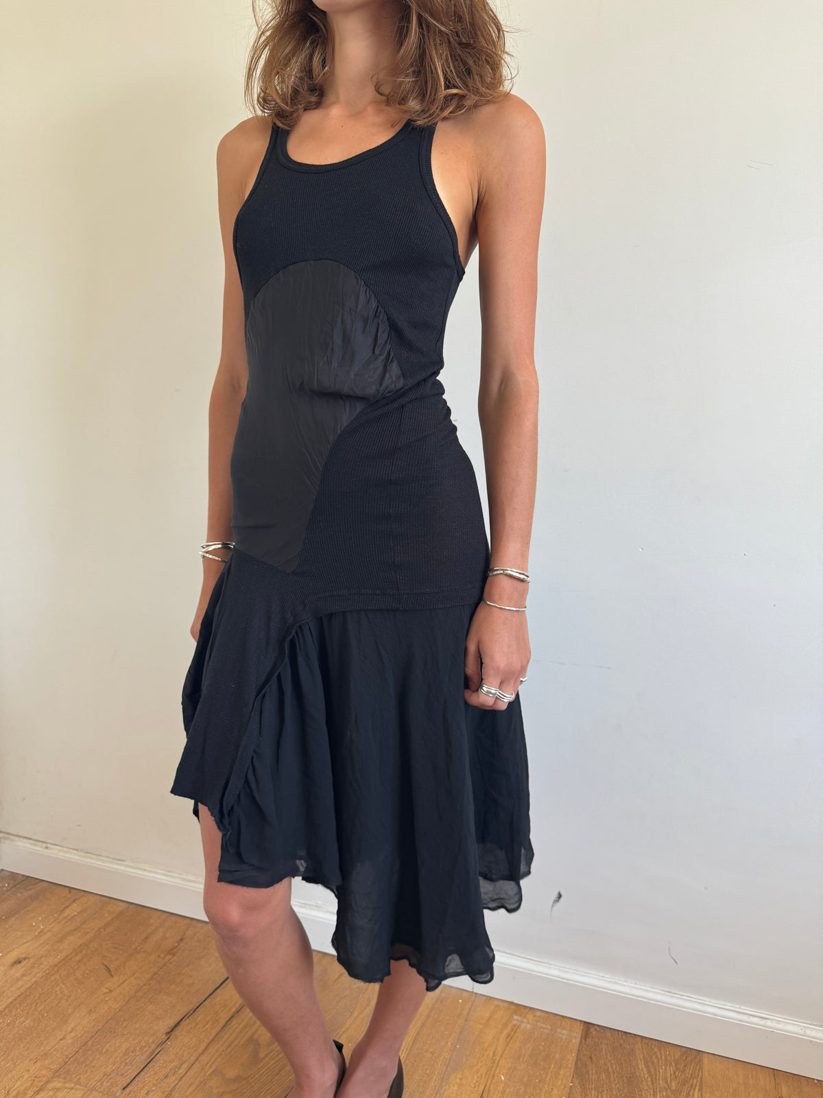 Sacai Asymmetric Tank Top Dress