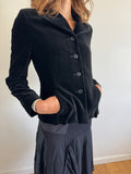Balenciaga Velvet Fitted Blazer