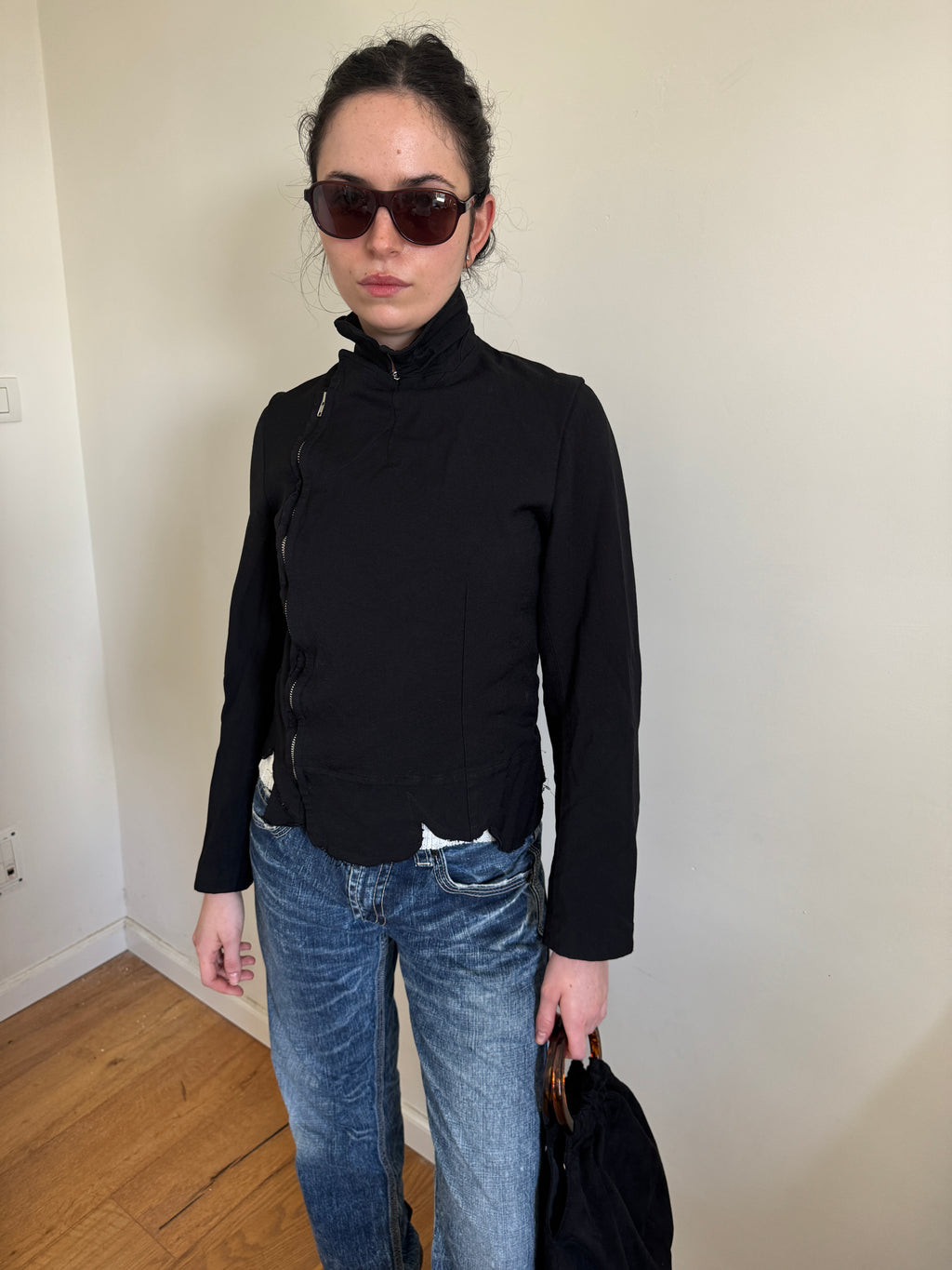 BLACK CDG 2008 Floral Cut Jacket