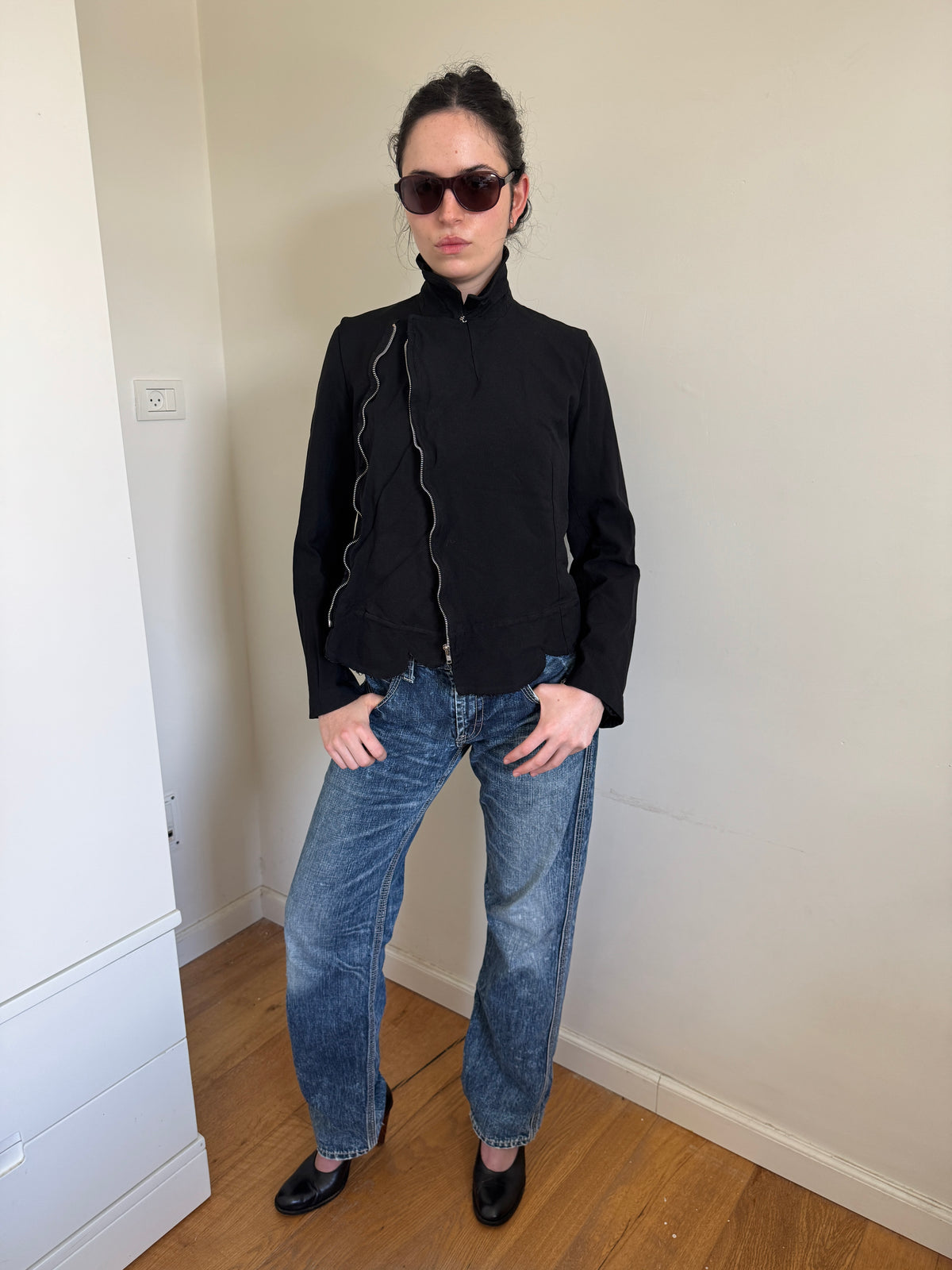 BLACK CDG 2008 Floral Cut Jacket