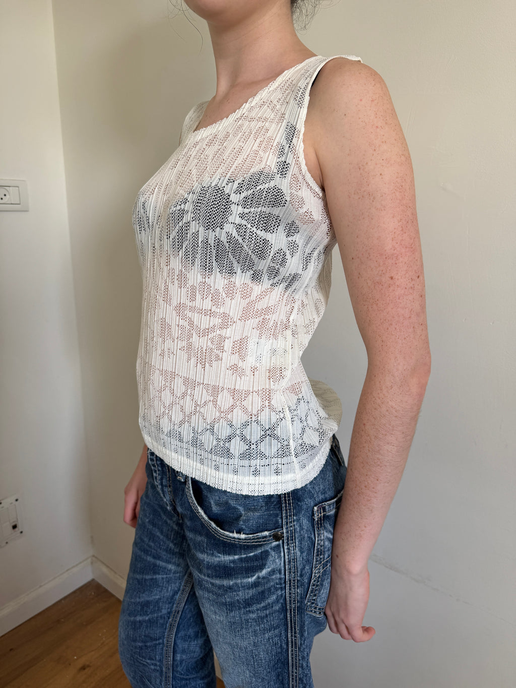 Pleats Please Cutout Tank