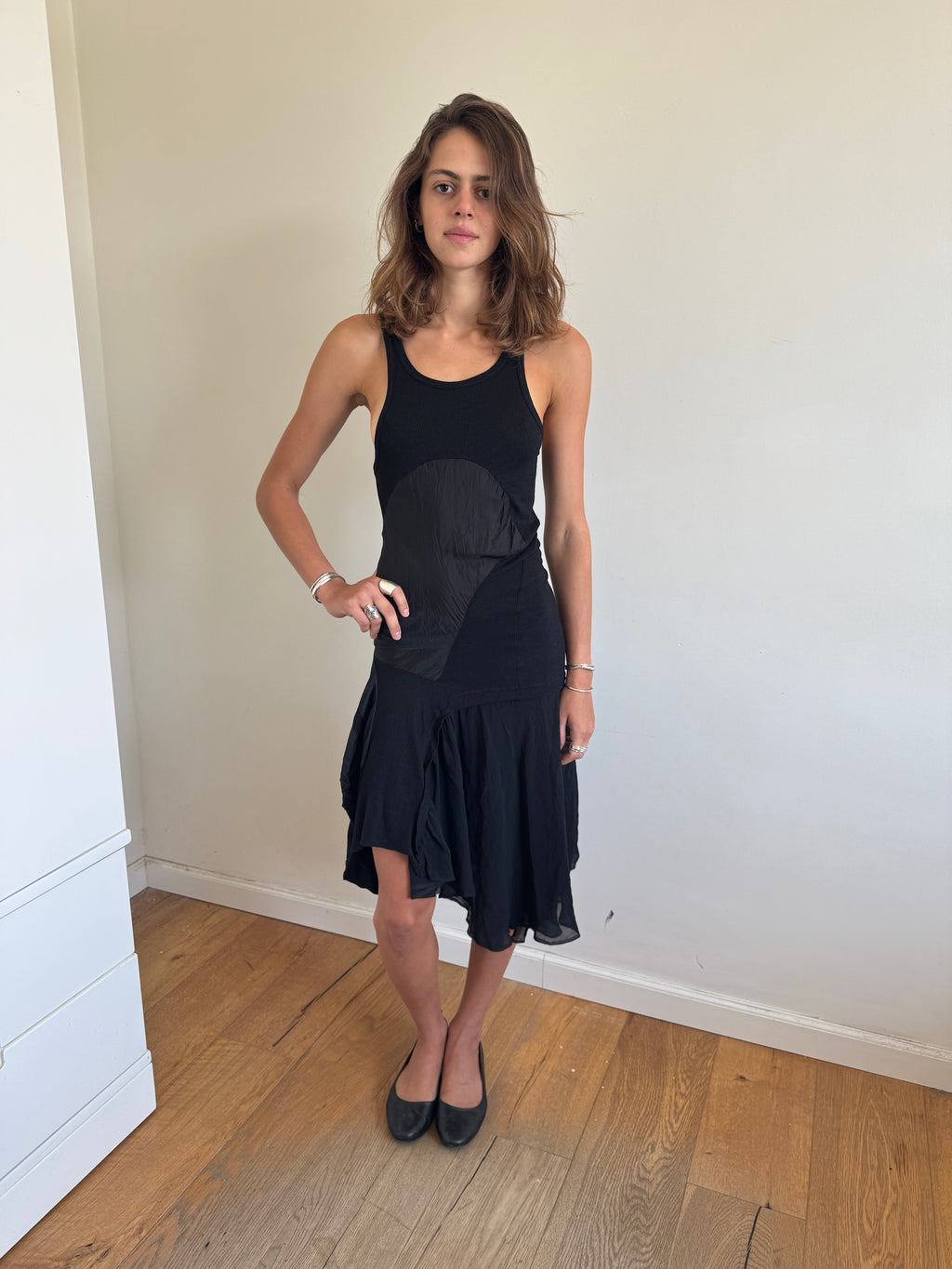 Sacai Asymmetric Tank Top Dress