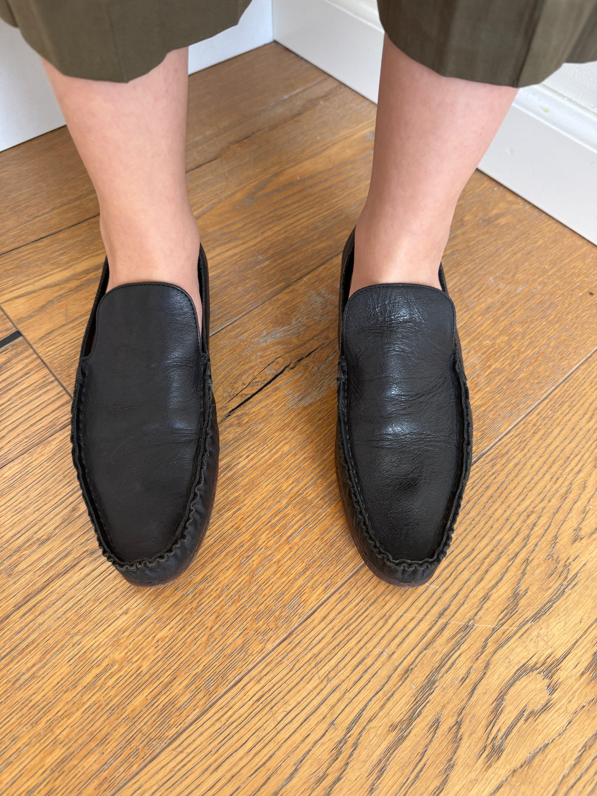 Y’s Wooden Heeled Slip Ons