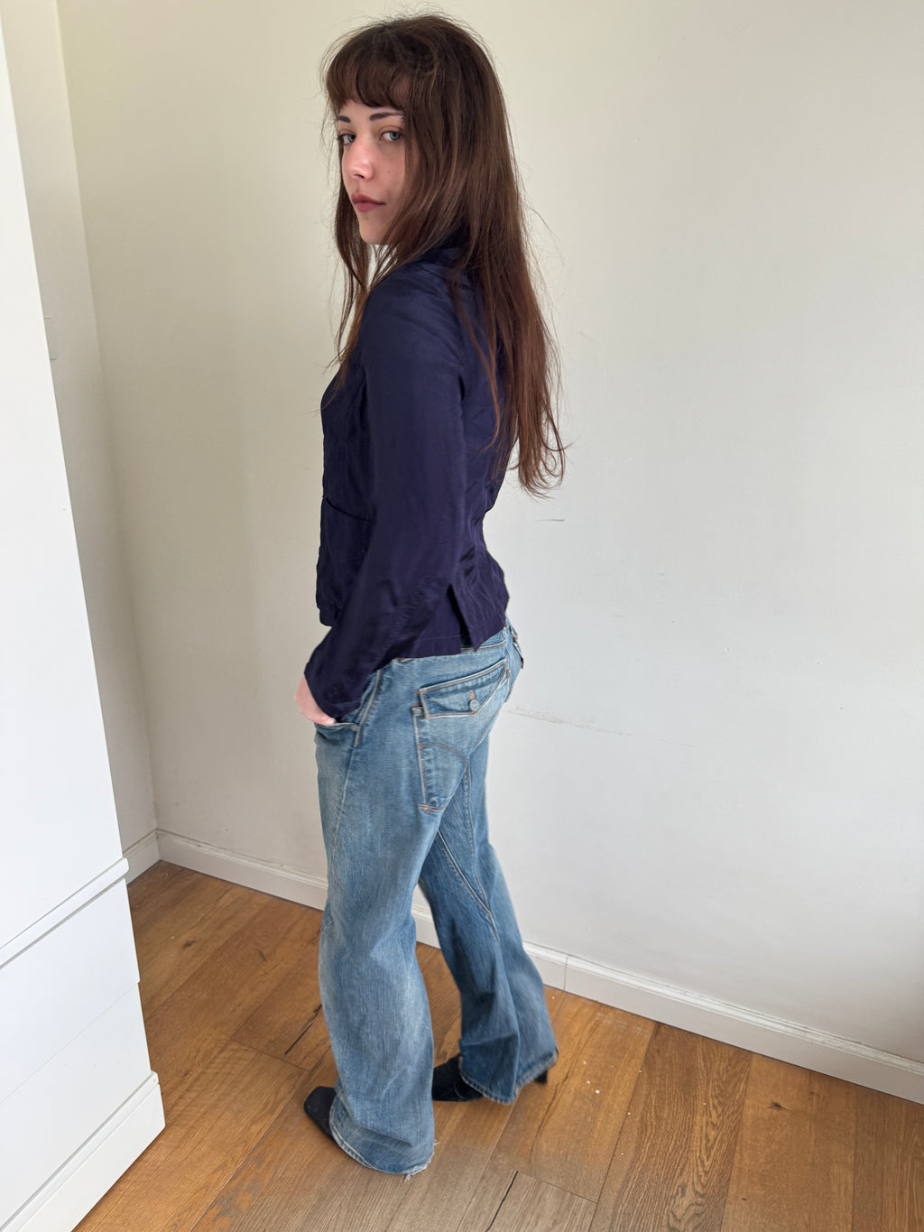 Tricot CDG 2001 Crinkle Blue Jacket