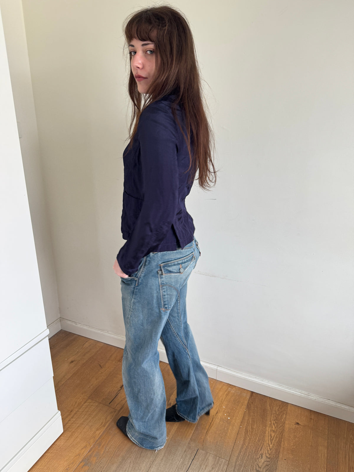 Tricot CDG 2001 Crinkle Blue Jacket