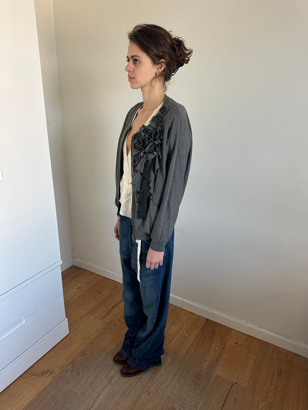 Atsuro Tayama Ruffle Zip Up