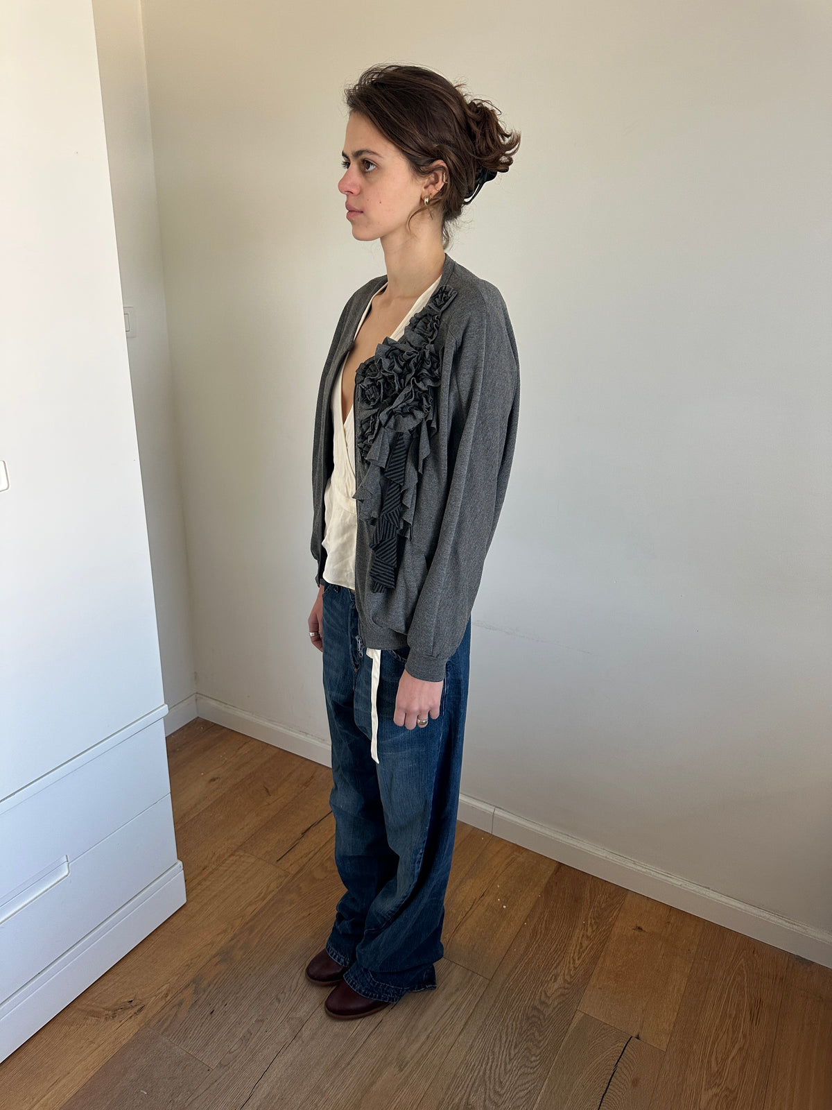 Atsuro Tayama Ruffle Zip Up