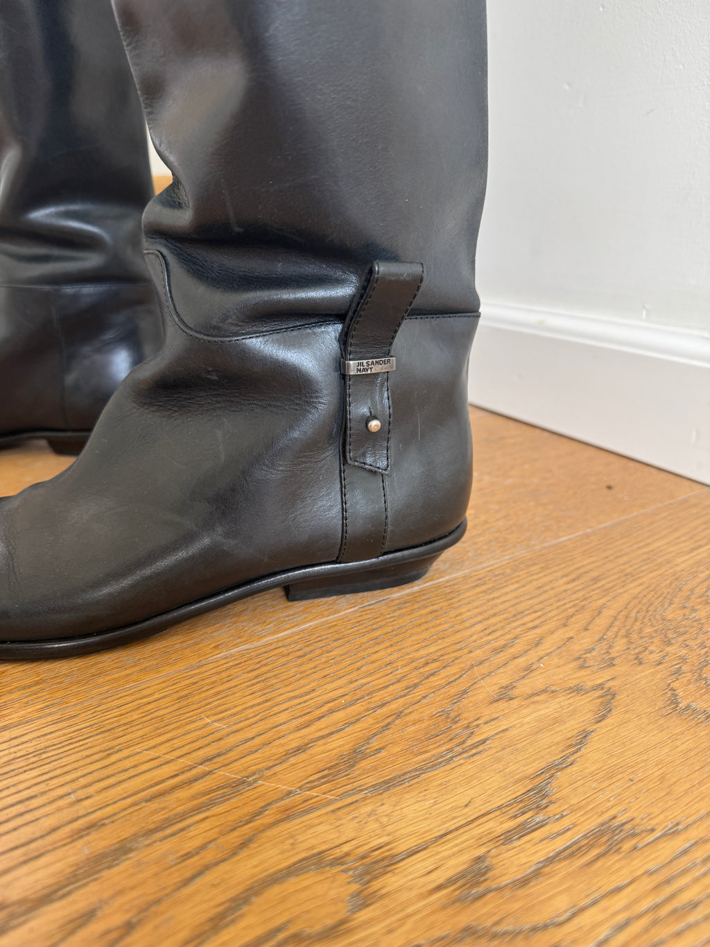 Jil Sander NAVY Black Riding Boots
