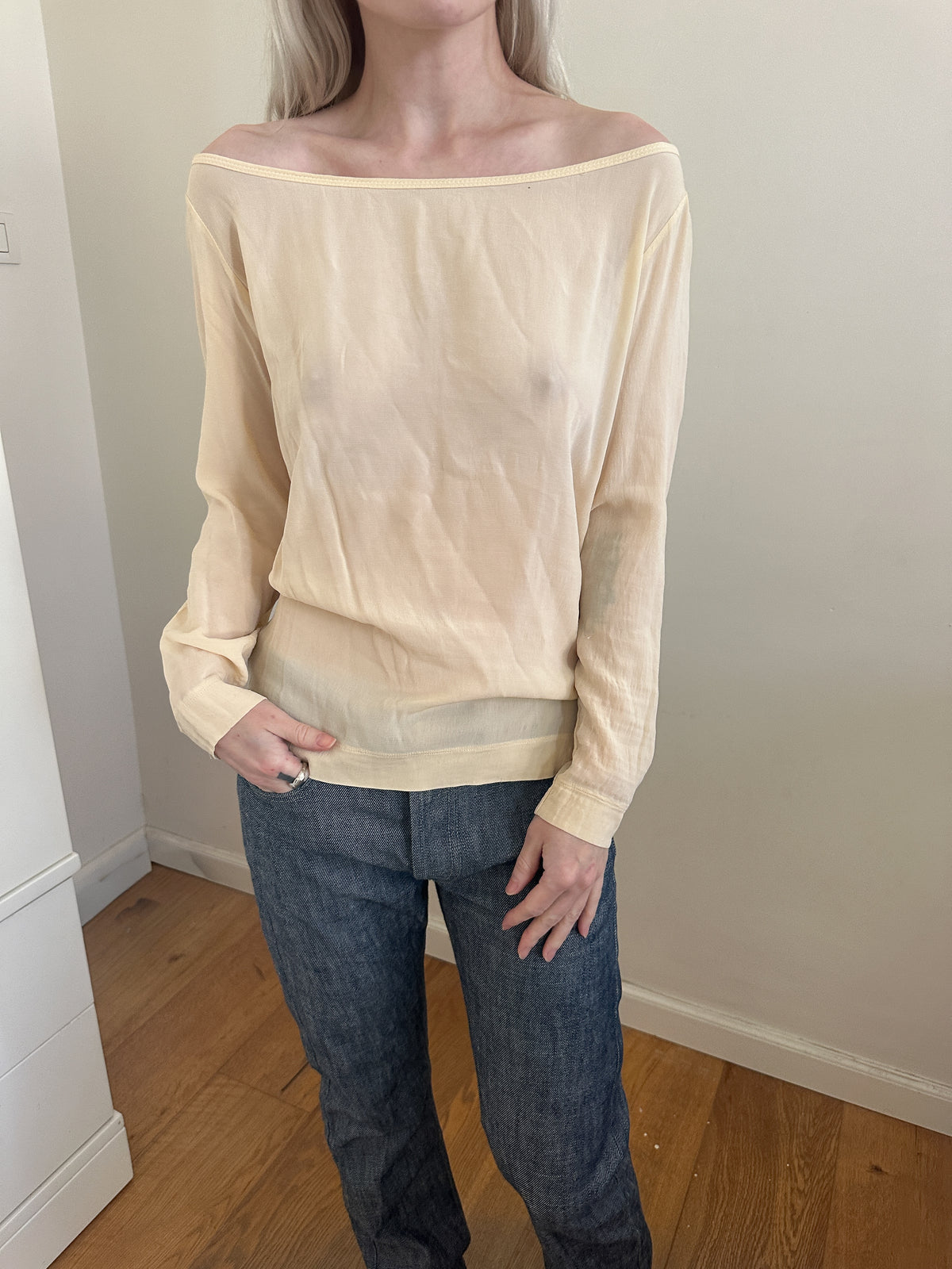 Moschino Sheer Draped Top