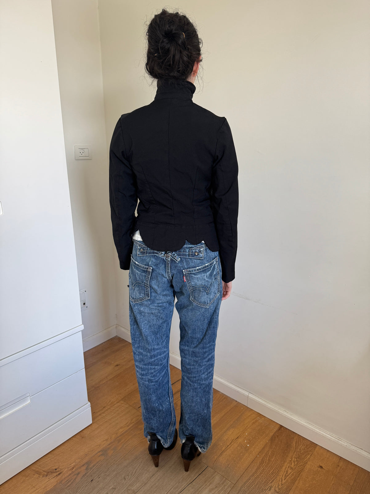 BLACK CDG 2008 Floral Cut Jacket