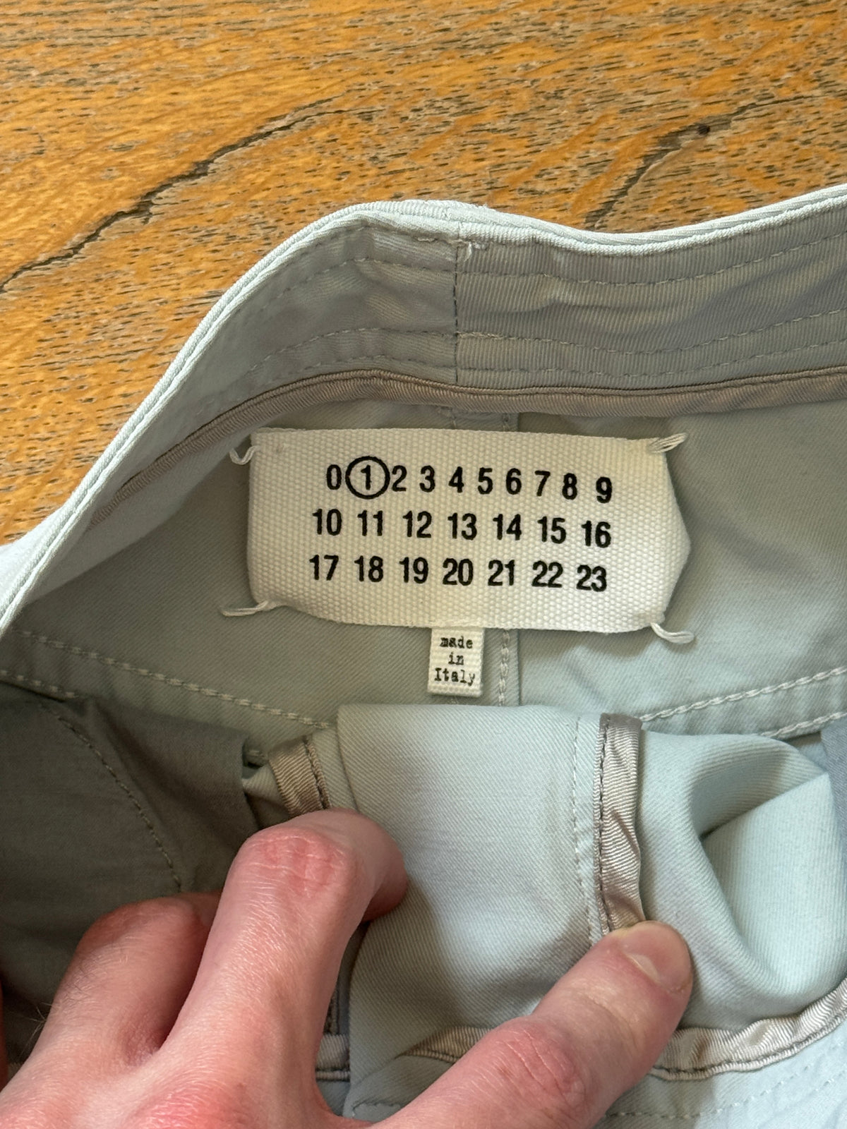 Maison Margiela 1 Light Blue Stretch Shorts