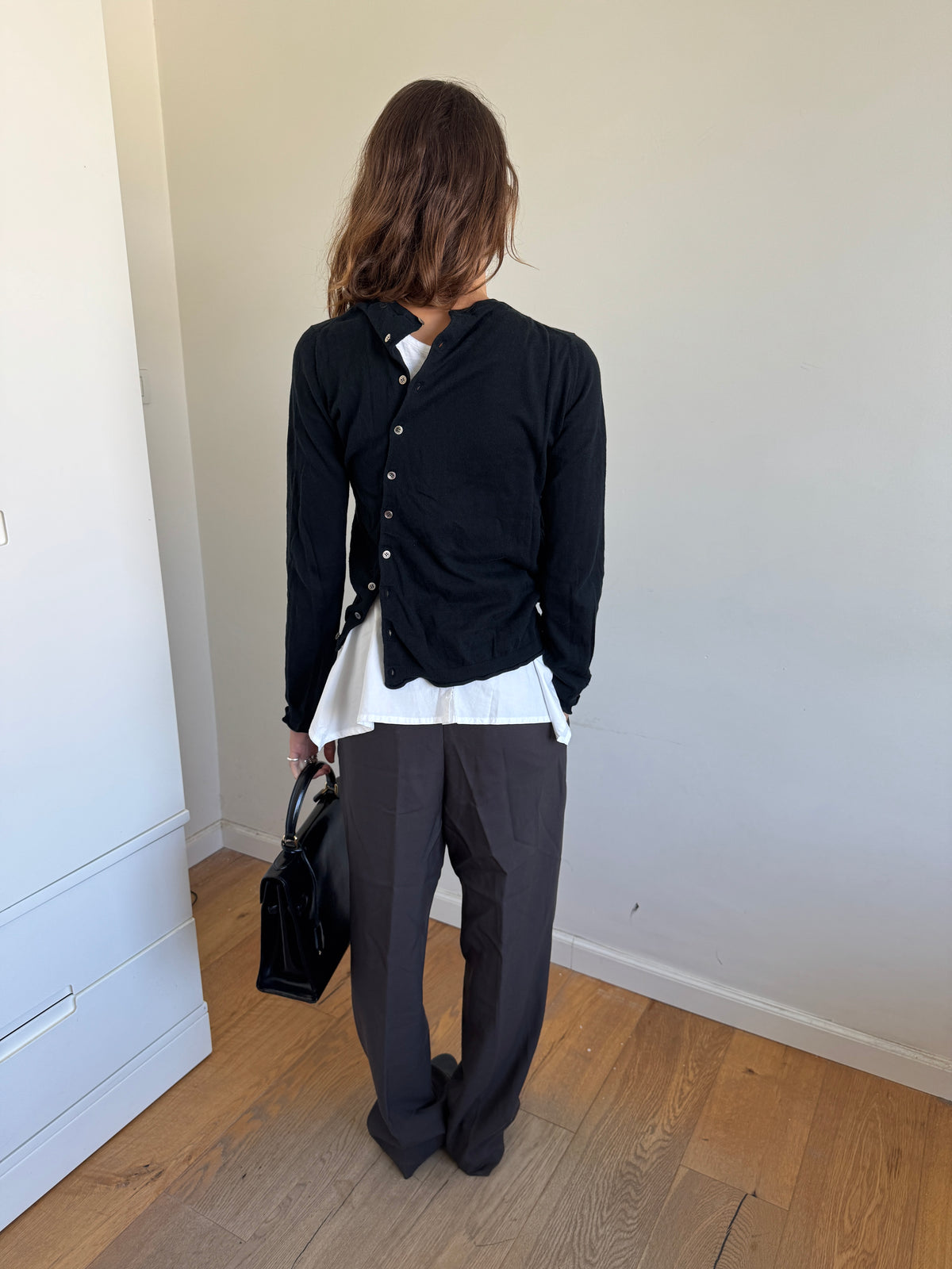 Atsuro Tayama Asymmetric From And Back Button Cardigan