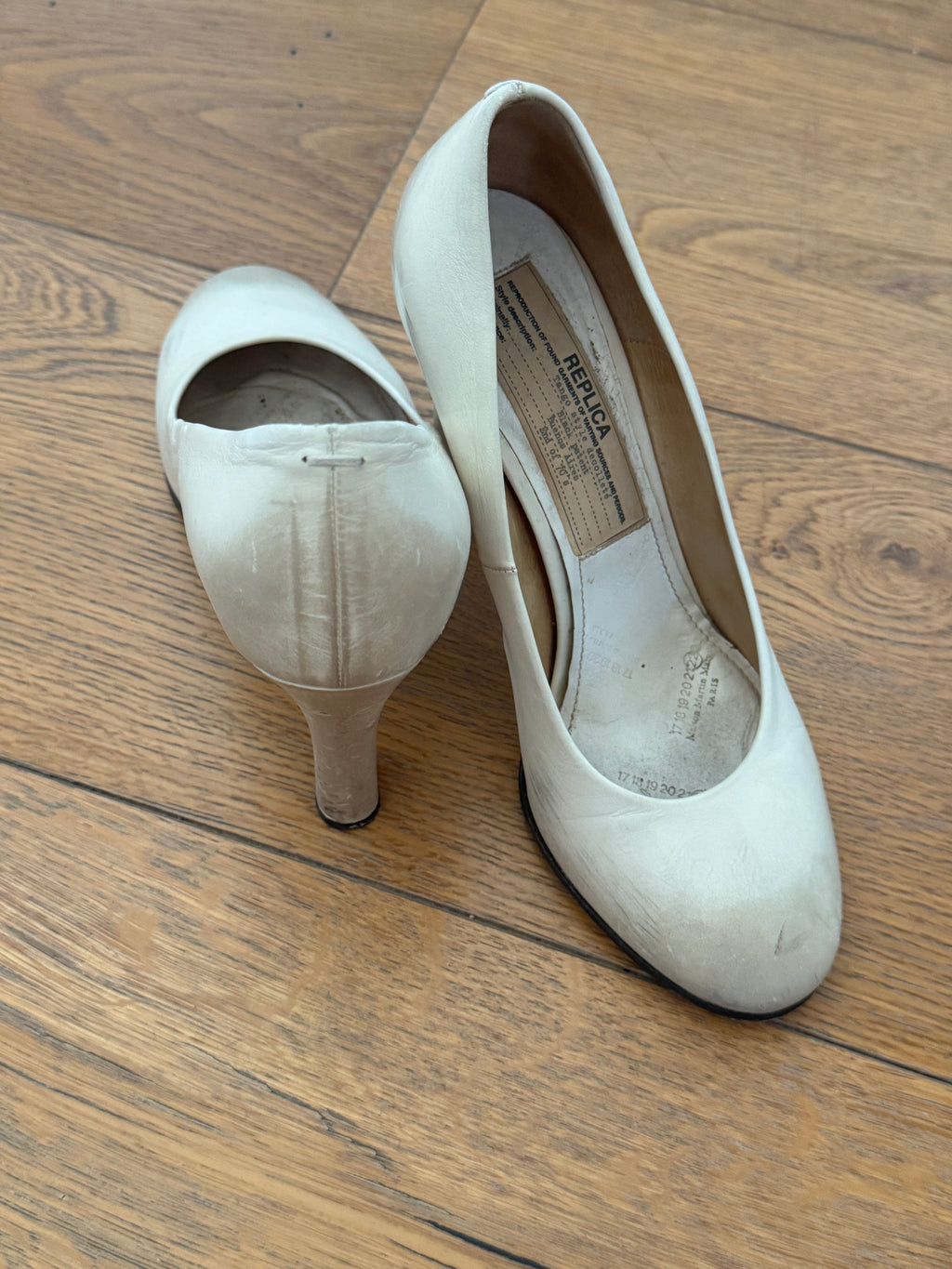 Maison Margiela “Replica” 22 White “Worn” Heels