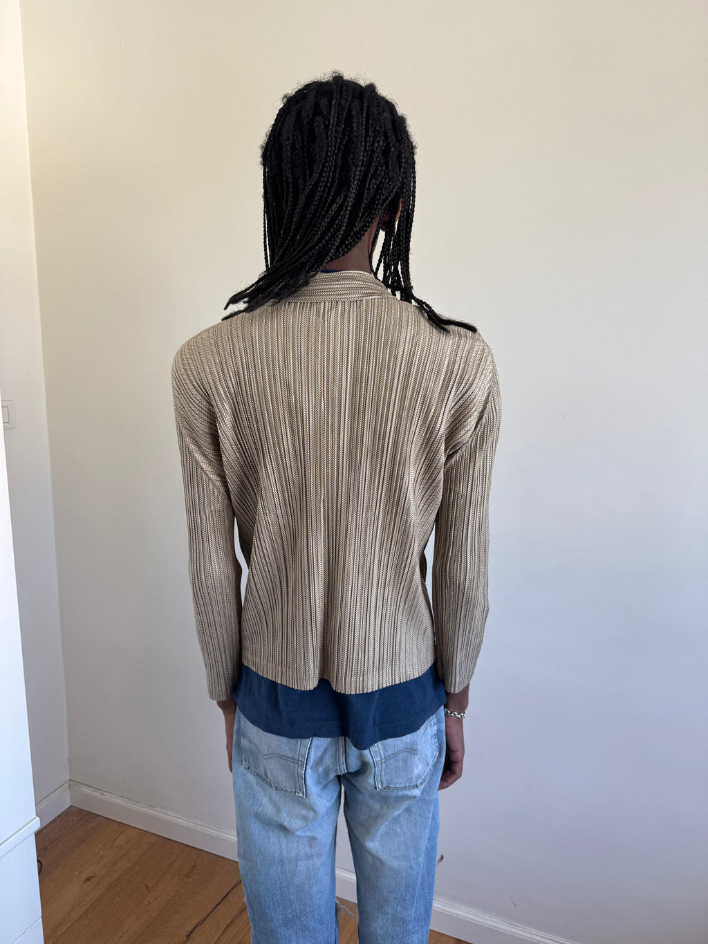 Pleats Please Golden Zip Up
