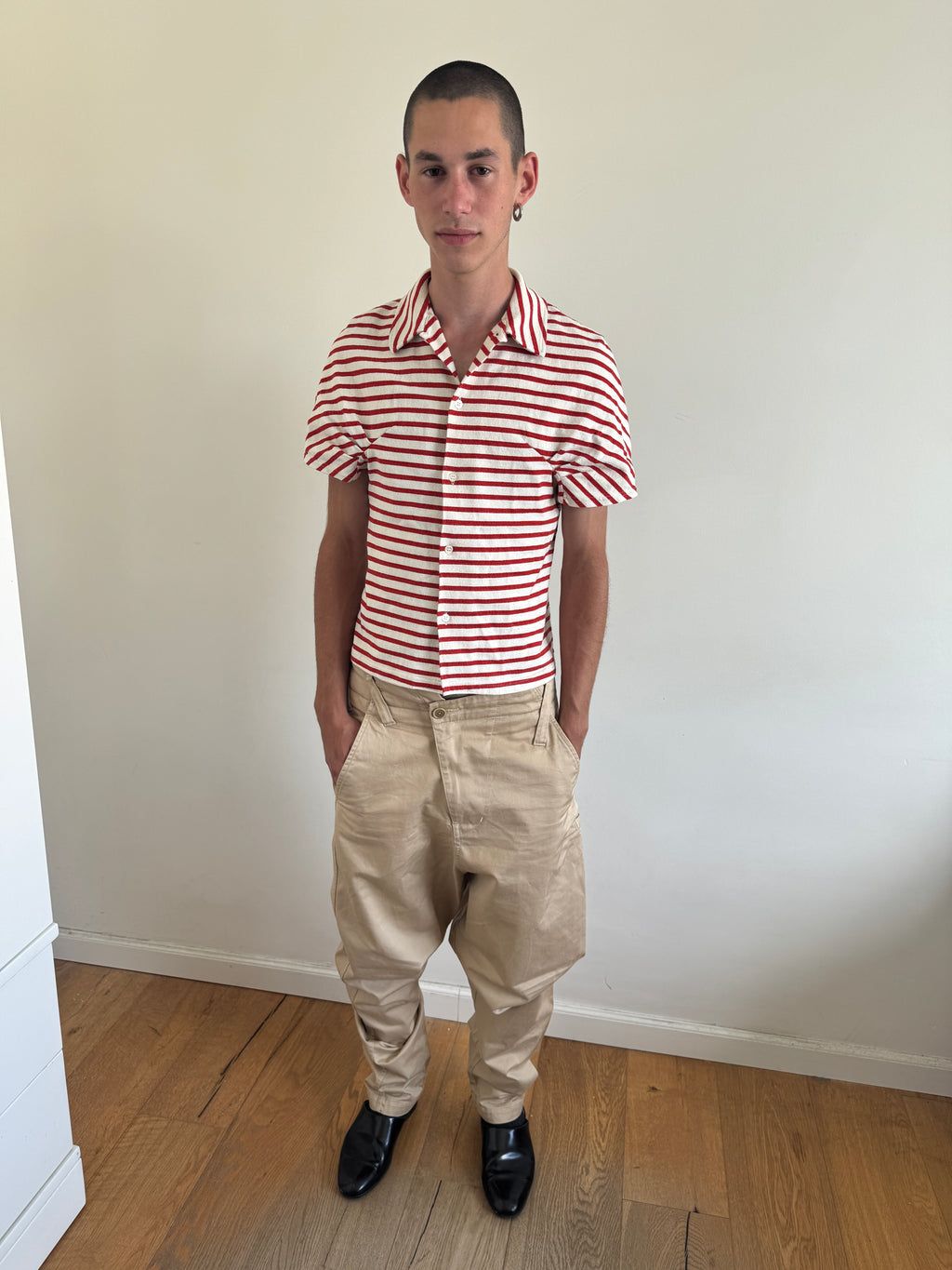 Junya Watanabe Pink MAN 2013 Duo Fabric Polo