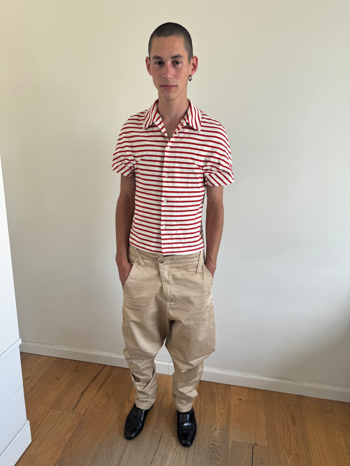 Junya Watanabe Pink MAN 2013 Duo Fabric Polo