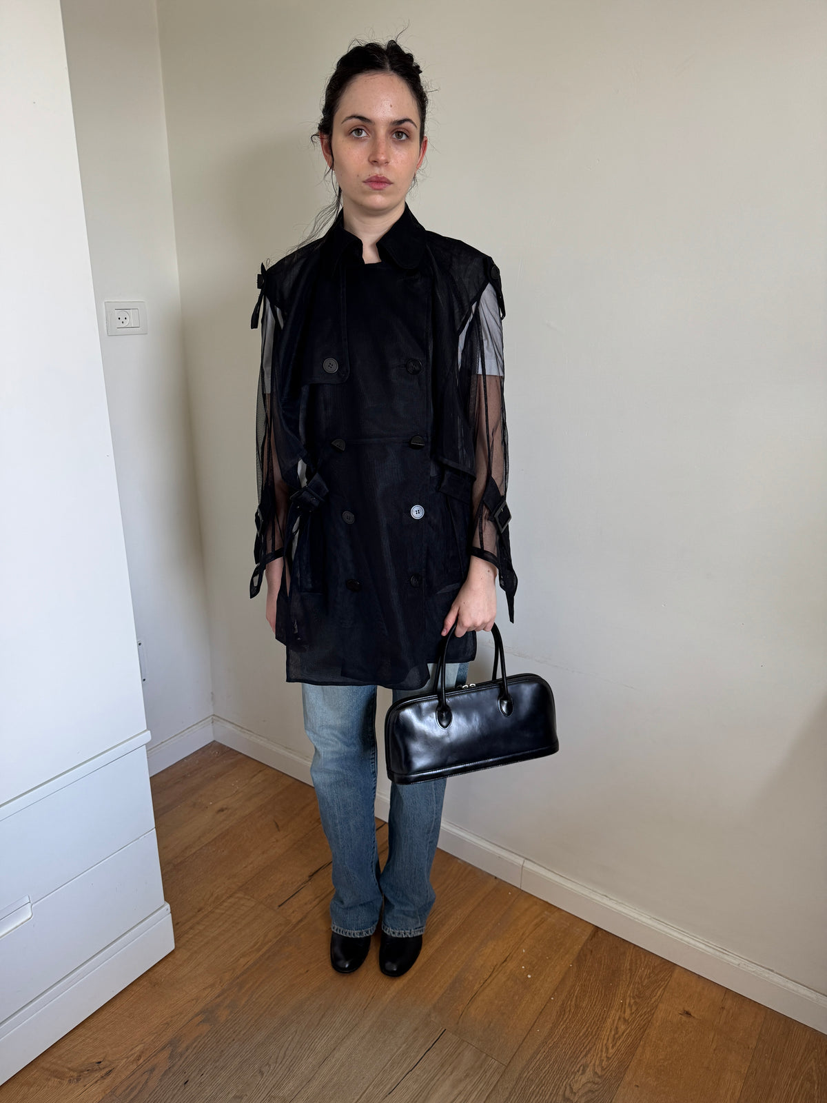 Anrealage S/S2022 “Dimension Tulle Trench Coat