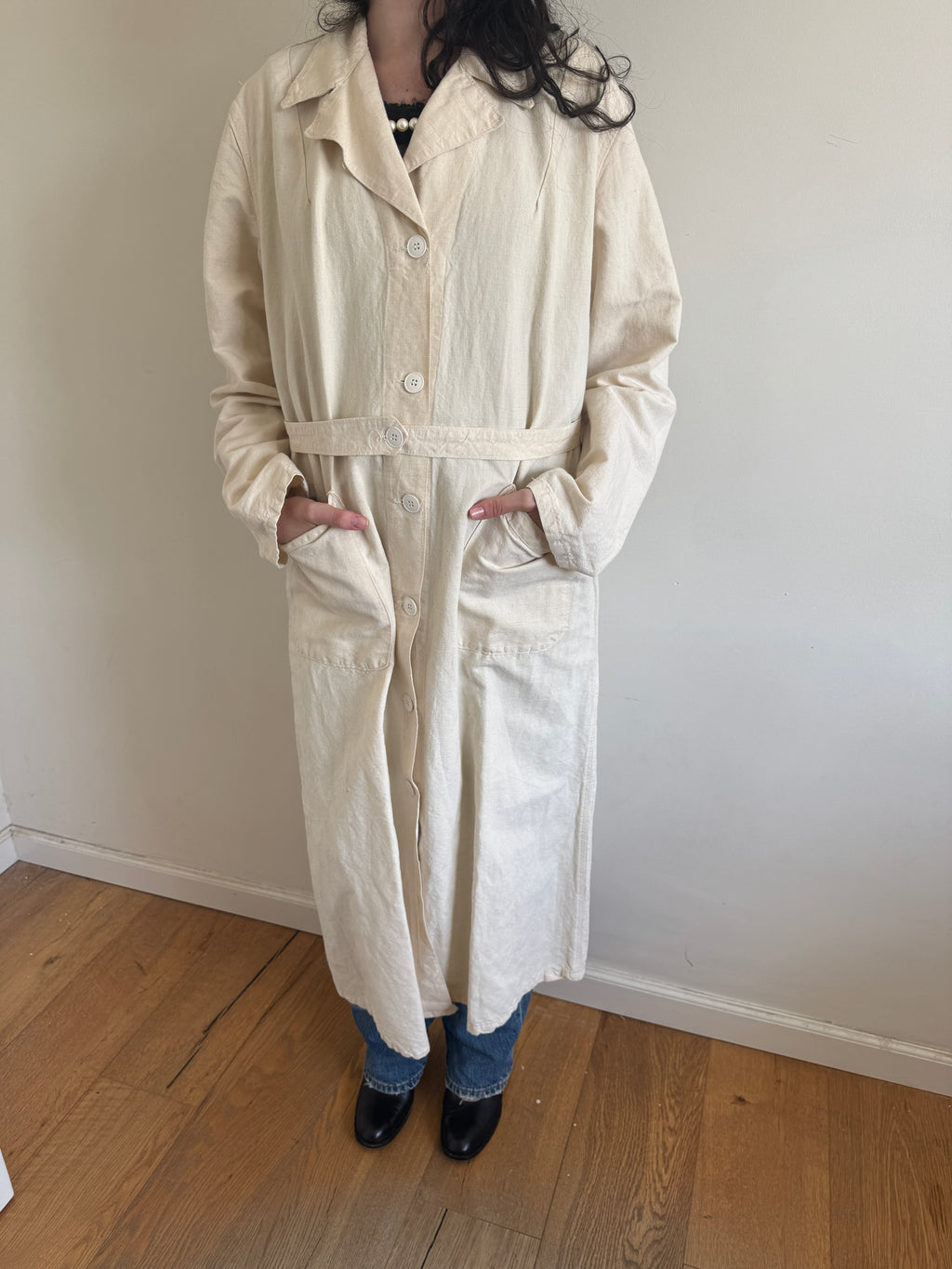 40’s French Army Hospital Trench Coat Exact Replica By 35Summers