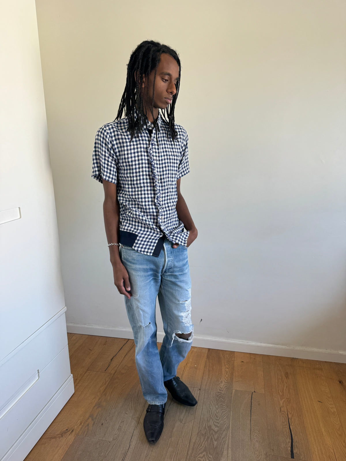 Sacai Gingham Linen Shirt