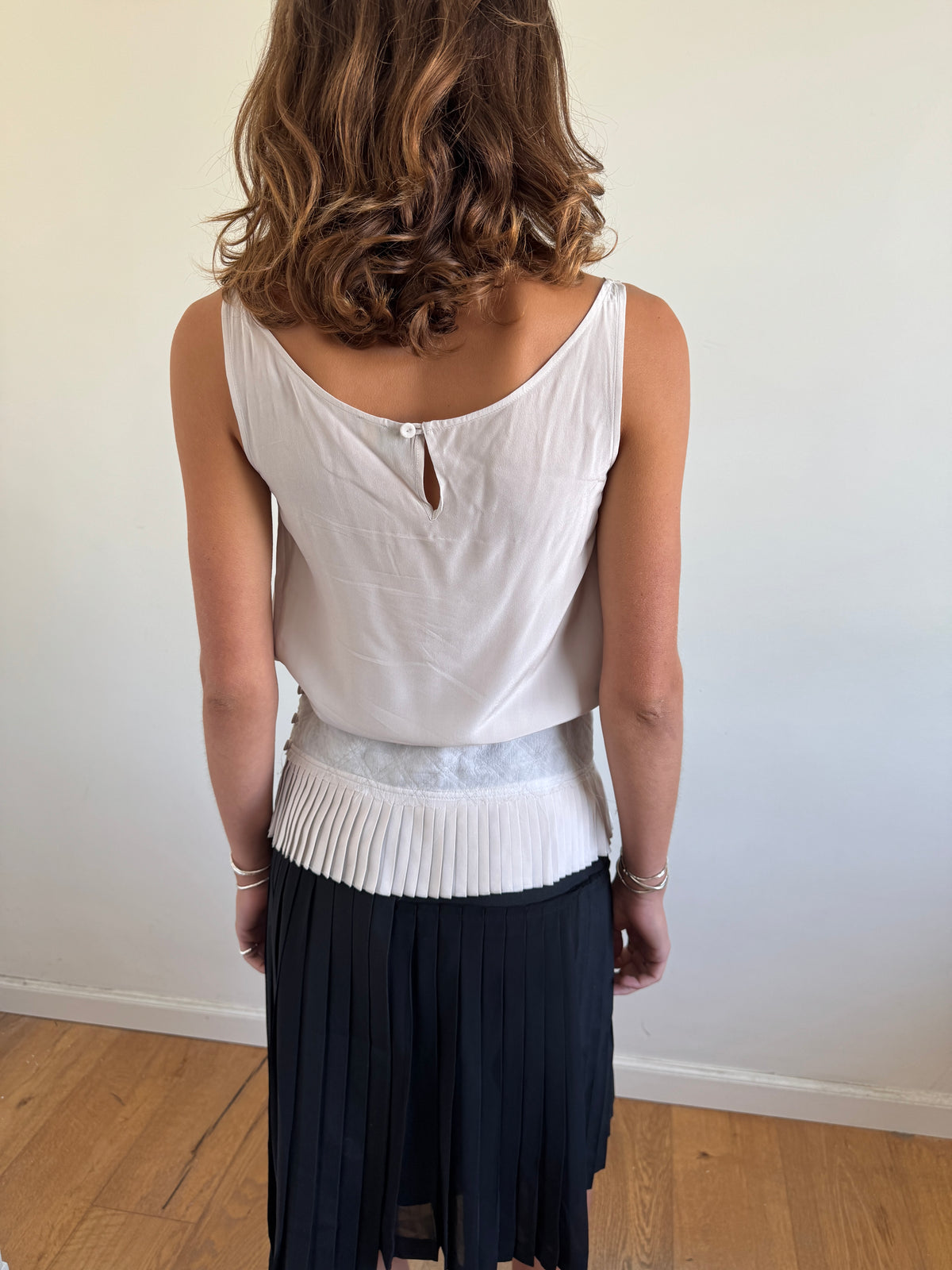 Fendi Silk Pleated Camisole