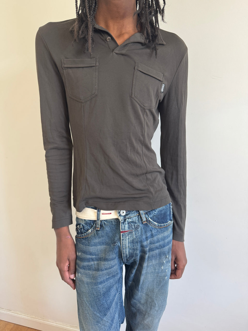 Versace Military Style Polo