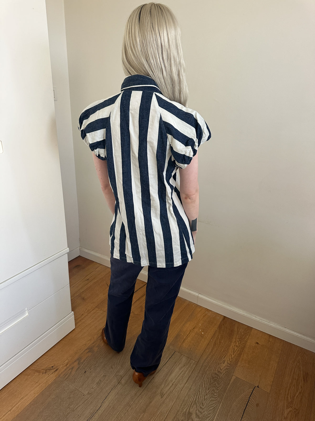 Issey Miyake Striped Puff Shirt