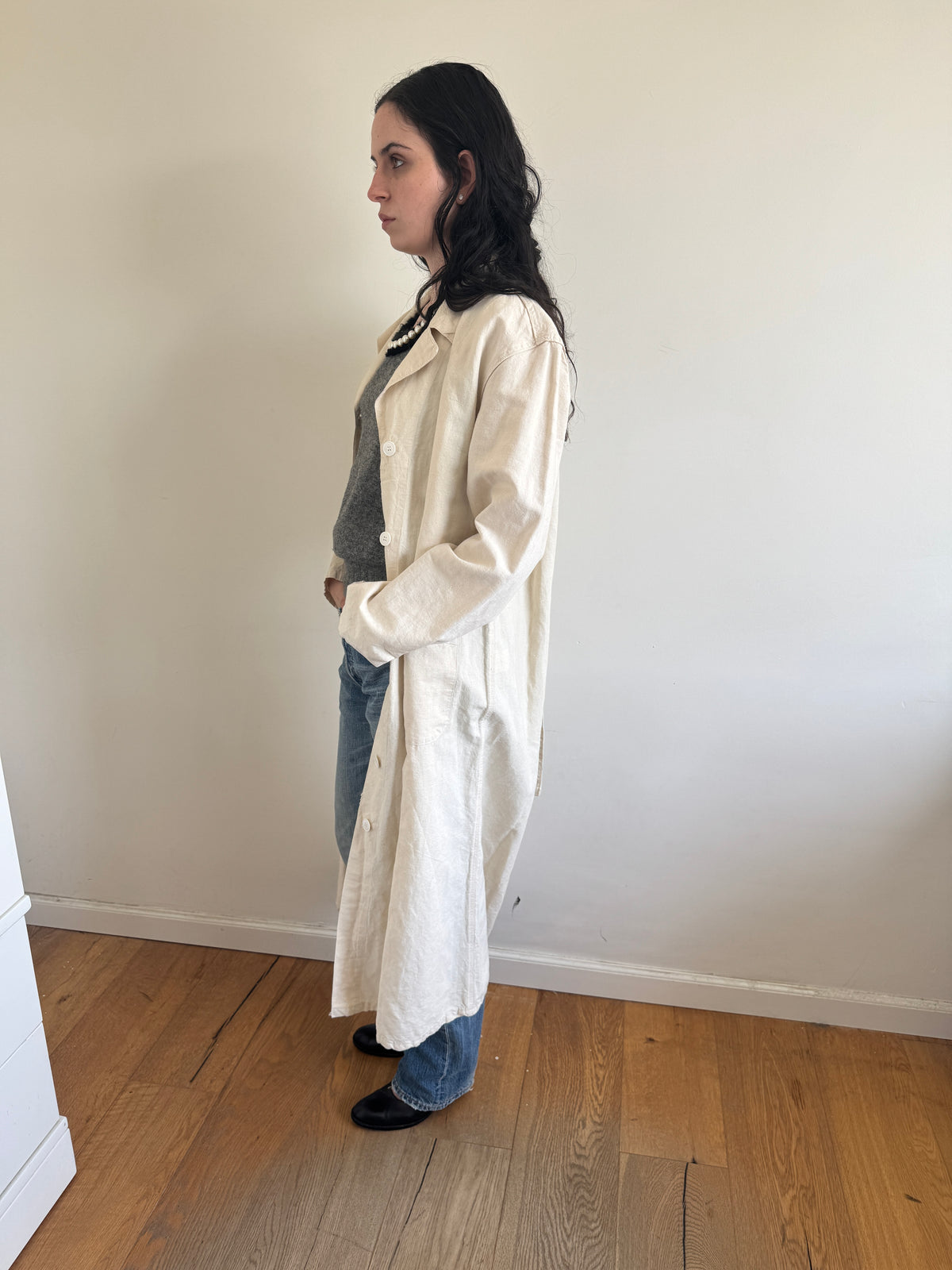 40’s French Army Hospital Trench Coat Exact Replica By 35Summers