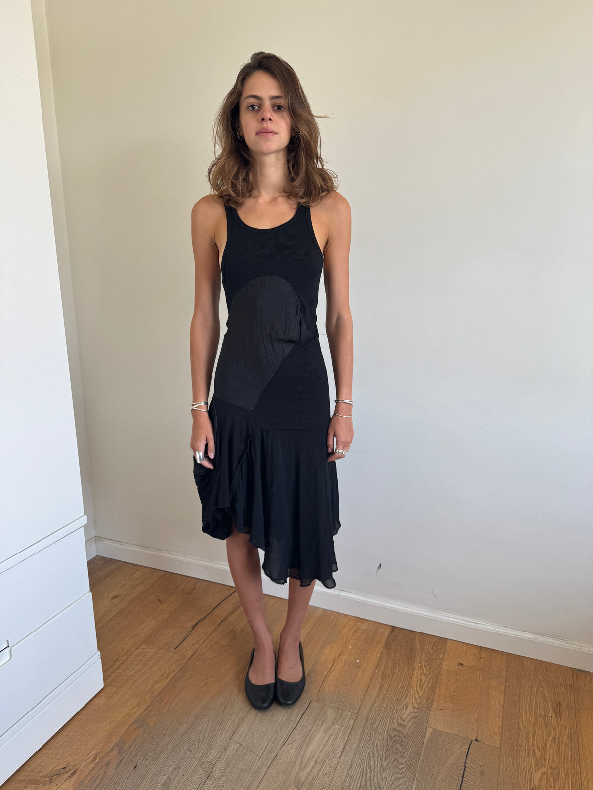 Sacai Asymmetric Tank Top Dress