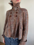 Sportmax Tweed Cape Pea Coat