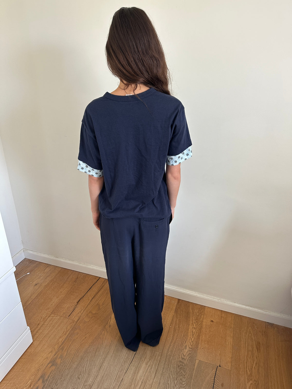 CDG Shirt Dot Sleeved Tee (Blue)