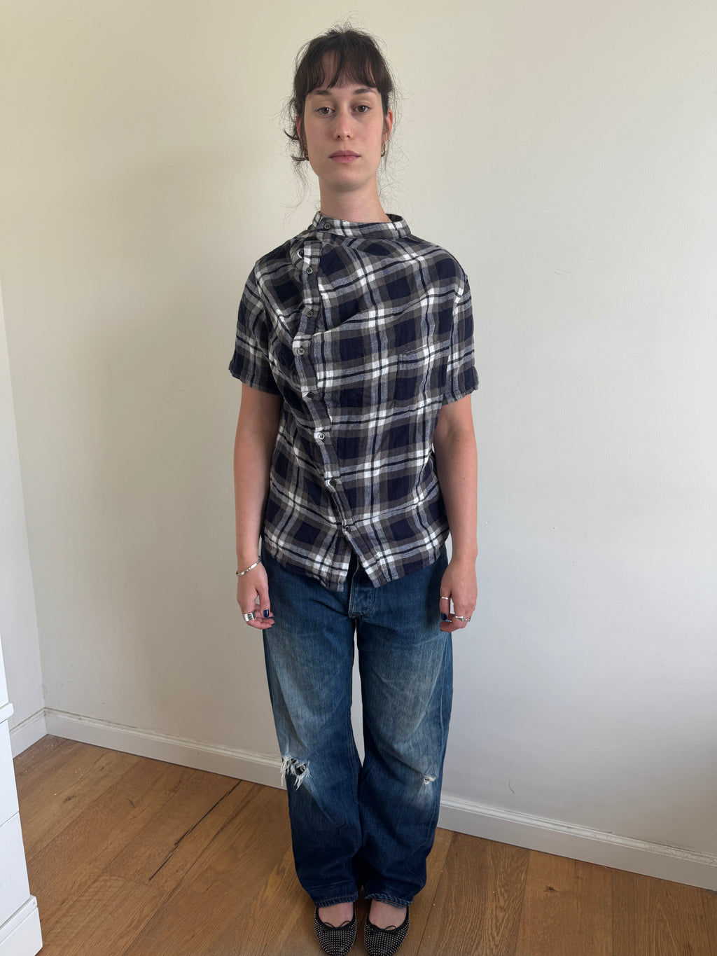 Gomme Asymmetric Button Up