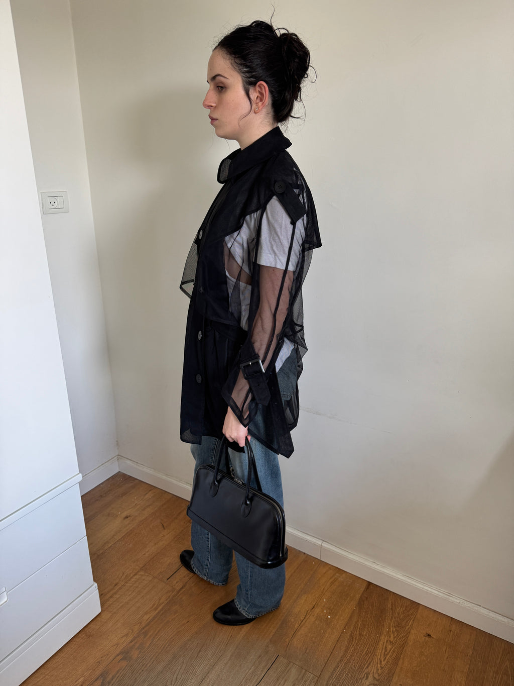 Anrealage S/S2022 “Dimension Tulle Trench Coat