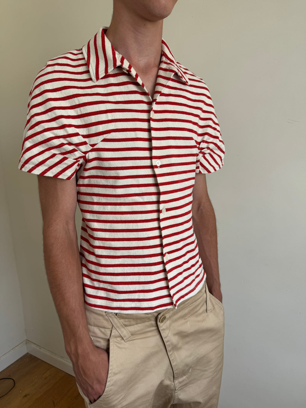 Junya Watanabe Pink MAN 2013 Duo Fabric Polo