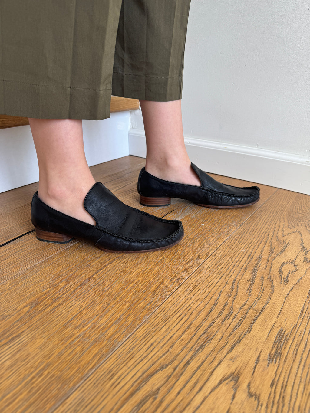 Y’s Wooden Heeled Slip Ons