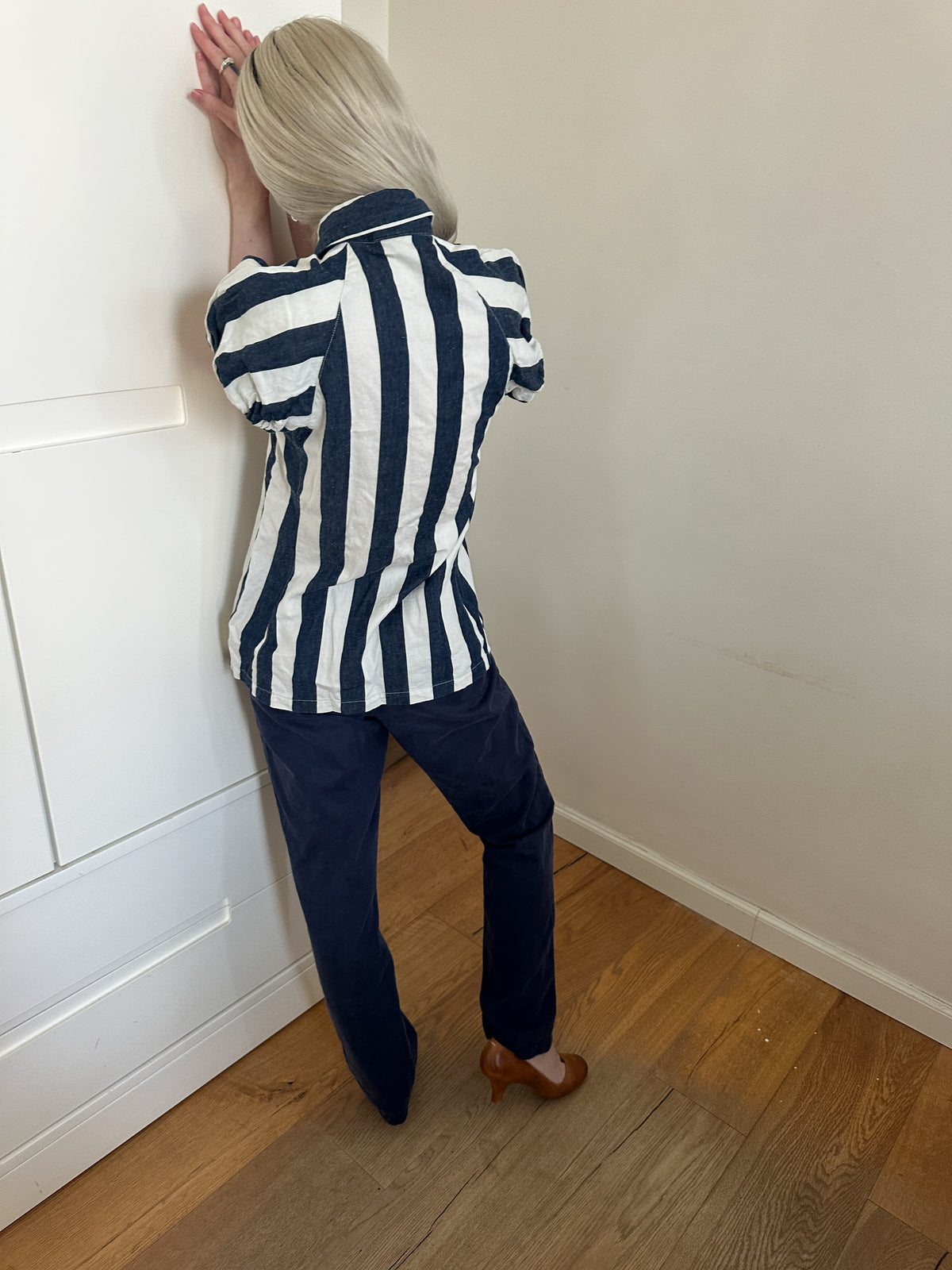 Issey Miyake Striped Puff Shirt