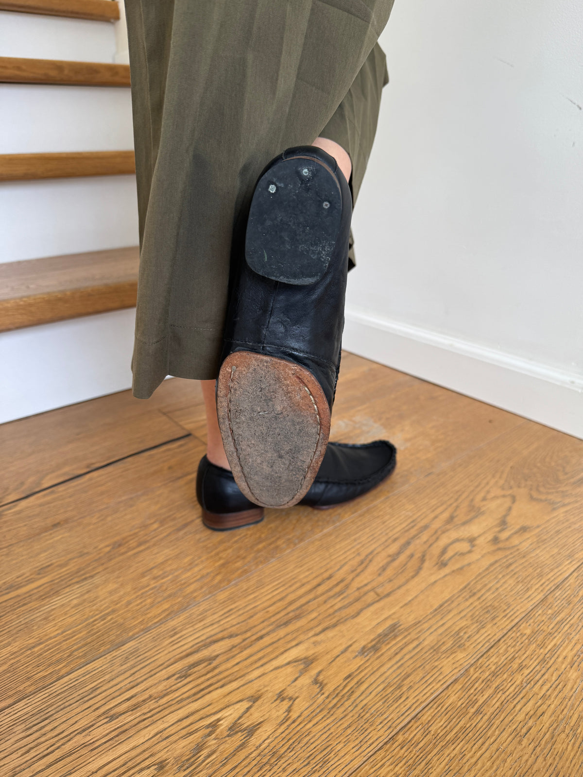 Y’s Wooden Heeled Slip Ons