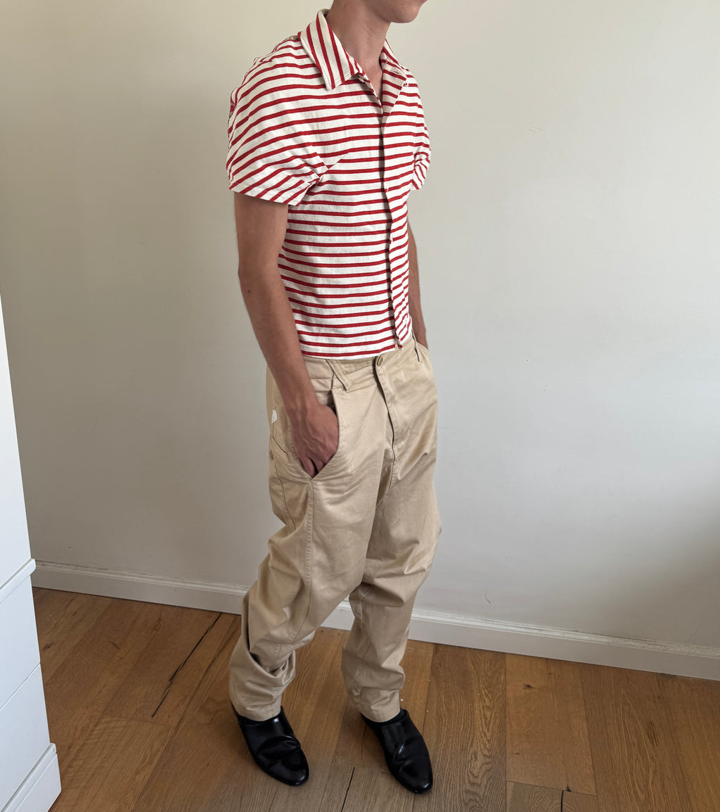 Junya Watanabe Pink MAN 2013 Duo Fabric Polo