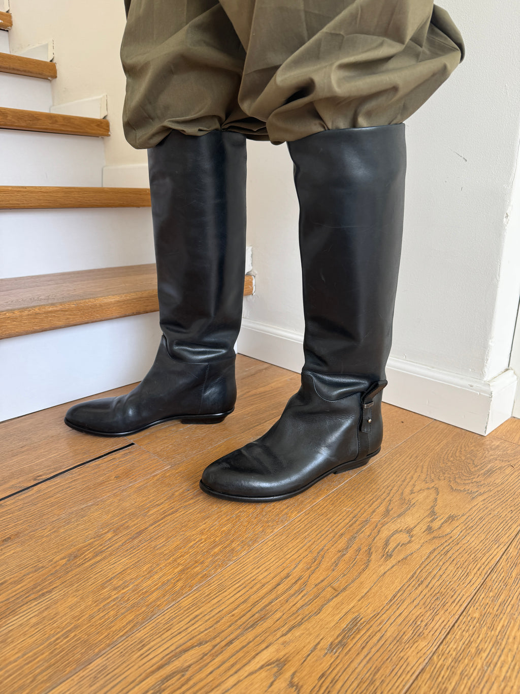 Jil Sander NAVY Black Riding Boots