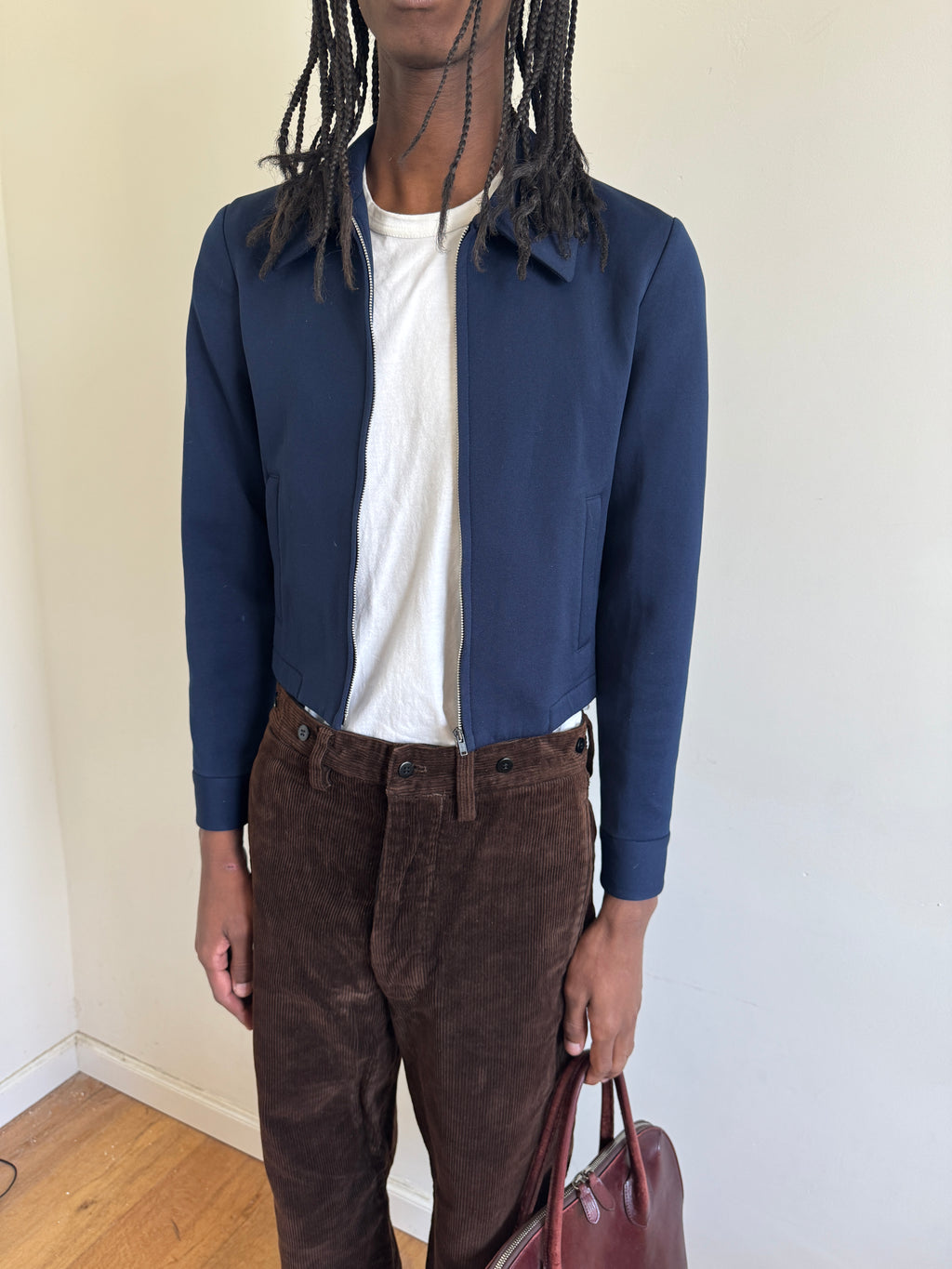 Tricot CDG 1996 Blue Cropped Jacket