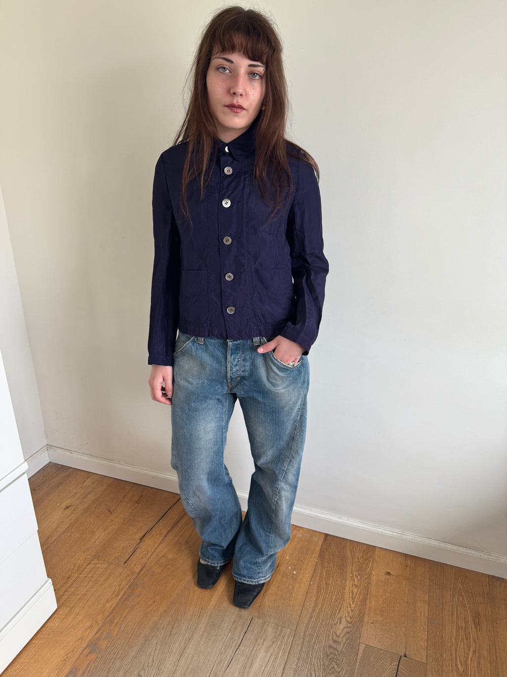 Tricot CDG 2001 Crinkle Blue Jacket