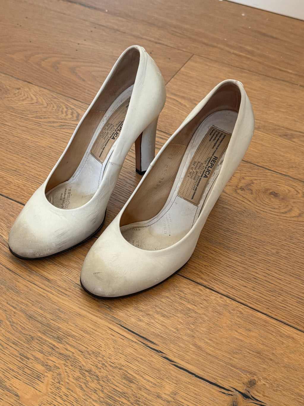 Maison Margiela “Replica” 22 White “Worn” Heels