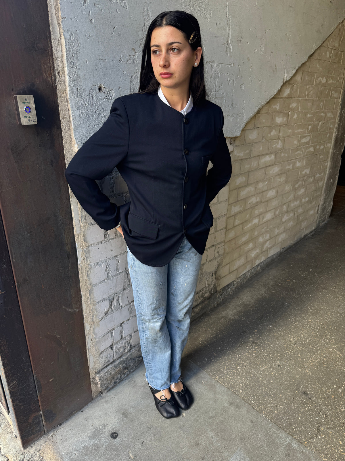 Tricot CDG 1990 Collarless Jacket